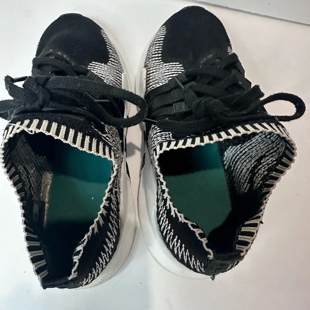 Used adidas Black and White Sneakers